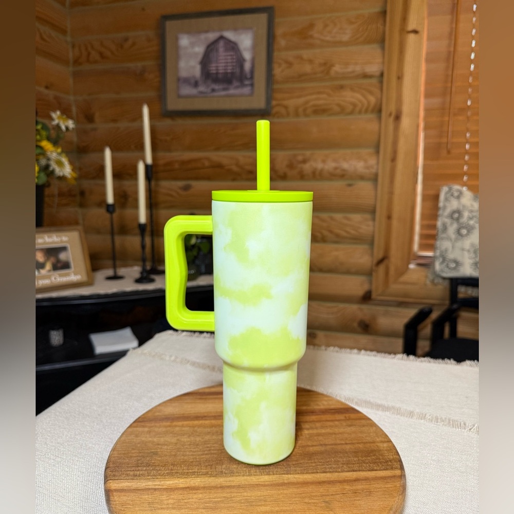 CHARTREUSE TIE DYE Simple Modern Signature 40oz Tumbler * LEAKPROOF
